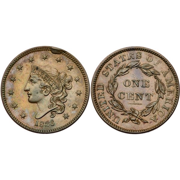 1836 N-6 R2 Gobrecht Head AU50