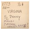 Image 4 : 1773 Virginia Halfpenny Period after GEORGIUS Newman 25-M R2 AU58