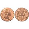 Image 1 : 1773 Virginia Halfpenny Period after GEORGIUS Newman 25-M R2 MS64+