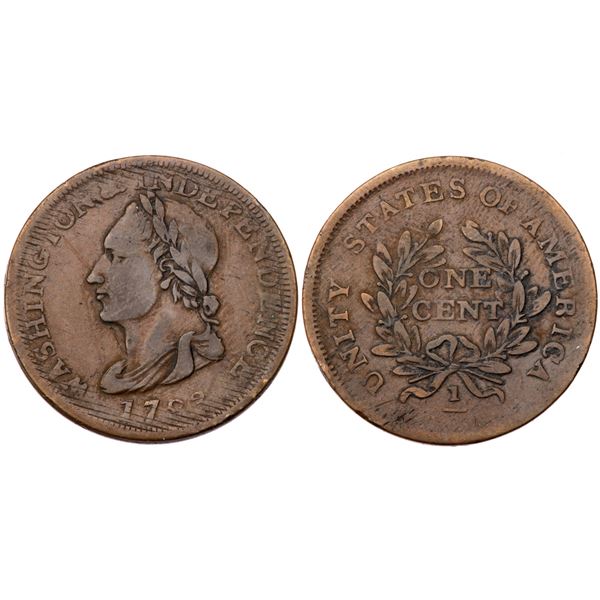 1783 B-1 W-10130 R.1 Washington & Independence, "Unity States" VF20