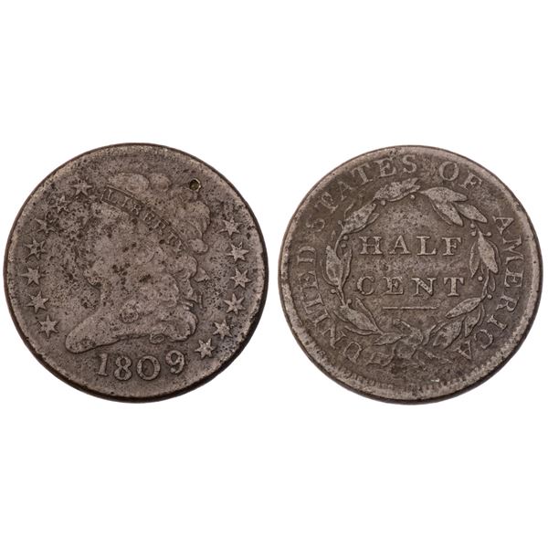 Quartet of Classic Head Half Cents