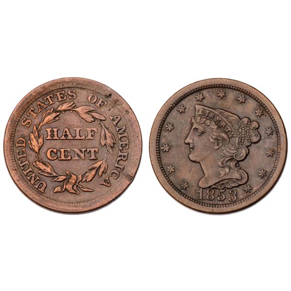 Quartet of Braided Hair Half Cents