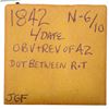 Image 4 : 1842 N-6 R1 VF30+