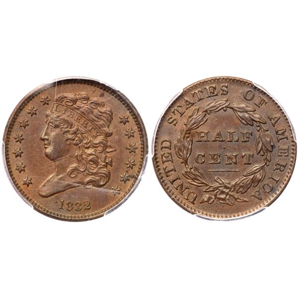 1832 C-1 R2 PCGS Graded AU55