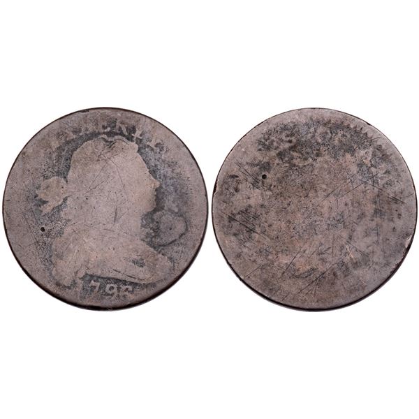 Pair of Cents, 1795 & 1796 grading AG3