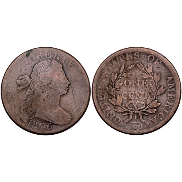 Pair of Draped Bust Cents, 1806 & 1807