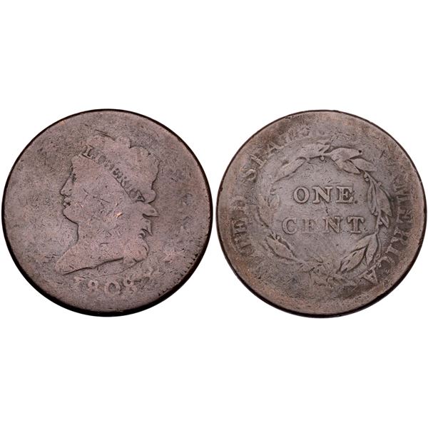 Trio of Classic Head Cents, 1808-1811