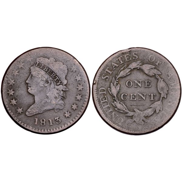 Pair of Classic Head Cents, 1812 & 1813