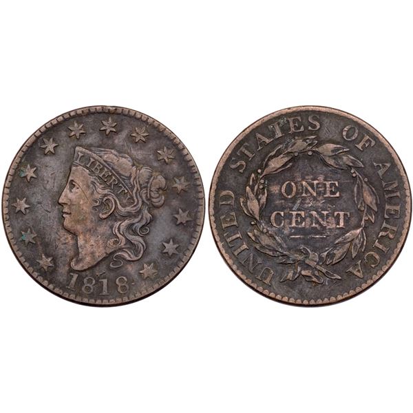 Group of 5 Matron Head Cents 1816-1820