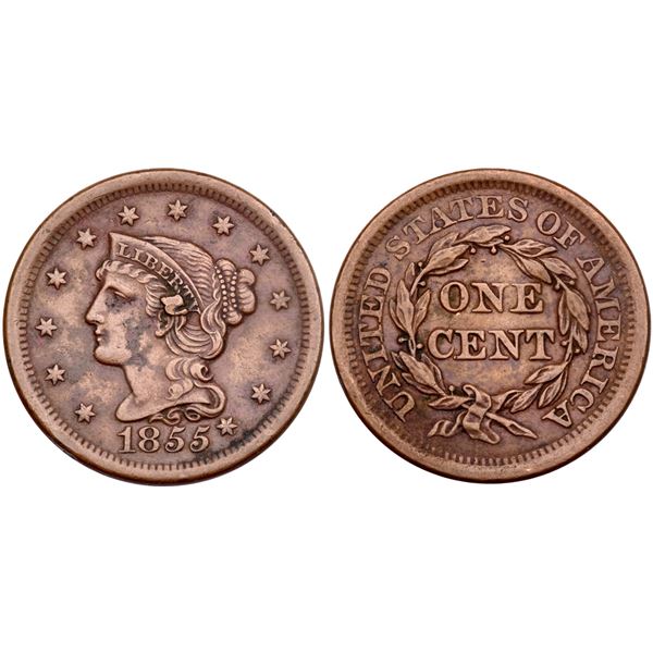 Pair of 1855 N-9 Knob on Ear Cents