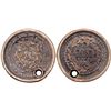 Image 1 : 1851 Large cent w/ Half Cent Brockage