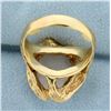 Image 4 : White Jade Solitaire Serenity Ring in 14K Yellow Gold