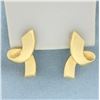 Image 1 : Authentic Tiffany & Co. Paloma Picasso Ribbon Earrings in 18K Yellow Gold