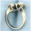 Image 3 : Nature Leaf Design Diamond Ring in 14K White Gold