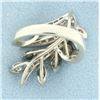 Image 4 : Nature Leaf Design Diamond Ring in 14K White Gold