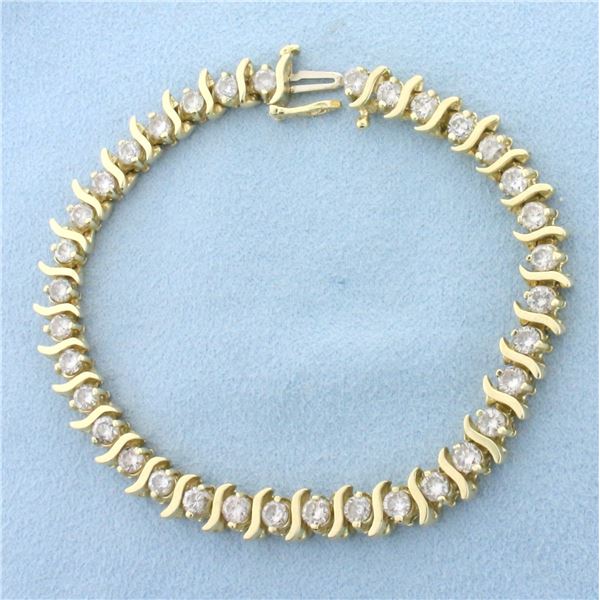 5ct Diamond Tennis Bracelet in 14k Yellow Gold