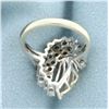 Image 3 : Flame Design Diamond Ring in 14k Yellow Gold