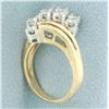 Image 3 : Zigzag Design Diamond Ring in 14k Yellow Gold