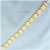 Image 1 : Italian Designer Link Bracelet in 14k Yellow Gold