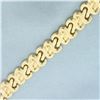 Image 2 : Italian Designer Link Bracelet in 14k Yellow Gold