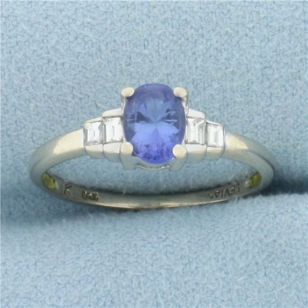 Levian Sapphire and Diamond Ring in 14k White Gold