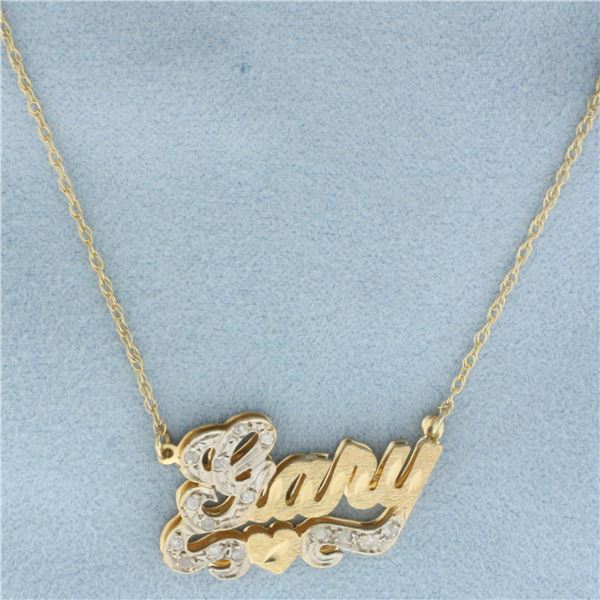 Diamond "Gary" Necklace in 14k Yellow Gold