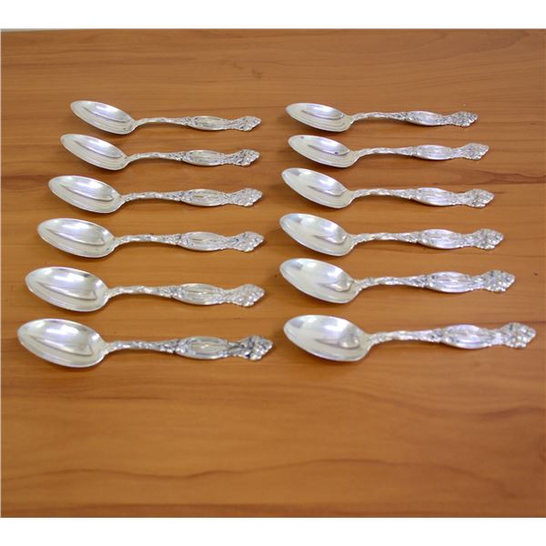 International Silver "Frontenac" Sterling Silver Teaspoons Set of 12