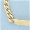 Image 2 : Curb Link ID Name Bracelet in 14k Yellow Gold