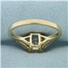 Image 4 : CZ 3-Stone Engagement Ring in 10k Yellow Gold