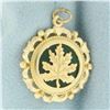 Image 1 : Nature Leaf Jade Charm in 14k Yellow Gold