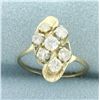Image 1 : Diamond Cocktail Ring in 10k Yellow Gold