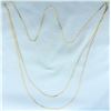 Image 1 : Long Double Strand S-Link Chain Necklace in 14k Yellow Gold