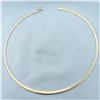 Image 1 : 17 Inch Graduated Omega Link Necklace in 14k Yellow Gold