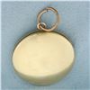 Image 2 : Antique Engraved Locket in 14k Yellow Gold