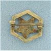 Image 2 : Vintage Order Of The Eastern Star Masonic Pin in 10k Yellow Gold
