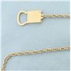 Image 2 : Unique Lock Chain Necklace in 10k Yellow Gold