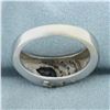Image 4 : Modern Designer Sapphire and Diamond Ring in 14k White Gold