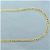 Image 2 : 19 Inch I Love You Reversible Herringbone Link Chain Necklace in 14k Yellow Gold