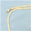 Image 4 : 19 Inch I Love You Reversible Herringbone Link Chain Necklace in 14k Yellow Gold