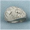 Image 2 : 1945 West Point Diamond Class Ring in Palladium
