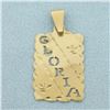 Image 1 : Gloria Cutout Pendant in 14k Yellow Gold