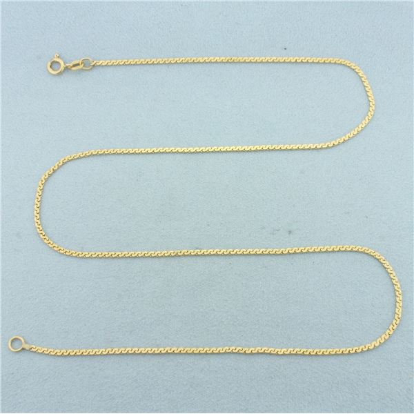 Italian 20 Inch S-Link Chain Necklace in 14k Yellow Gold
