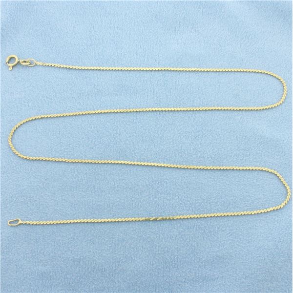 Italian 20 Inch S-Link Chain Necklace in 14k Yellow Gold