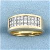 Image 1 : Invisible Set Diamond Ring in 14k Yellow Gold