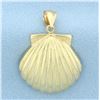 Image 1 : Seashell Pendant in 14k Yellow Gold