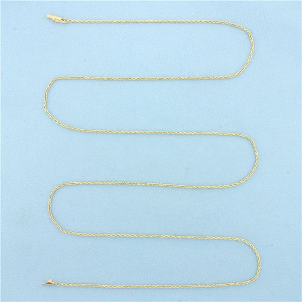 32 Inch Rope Link Chain Necklace in 14k Yellow Gold