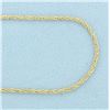 Image 2 : 19 Inch Italian Wheat Link Chain Necklace in 14k Yellow Gold