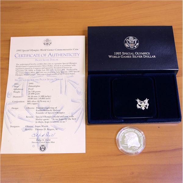US Mint Special Olympics World Games Silver Dollar Proof Coin OGP