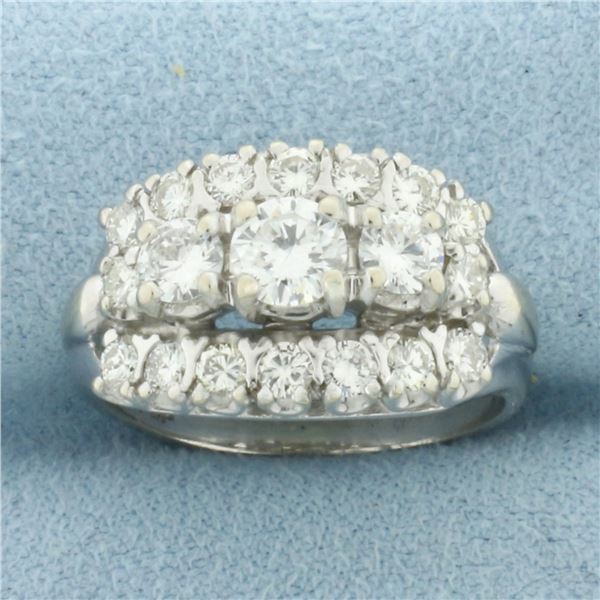 Vintage Diamond Ring in 14k White Gold