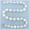 Image 1 : Hand Knotted Large Baroque Pearl Strand Necklace